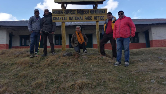 पर्यटन बोर्डको टोली खप्तडमा