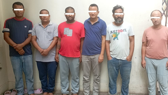 धनगढीमा श्रीलंकाको जंगलबाट ६ जना जुवाडे पक्राउ