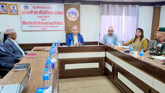 सुदूरपश्चिमका मुख्यमन्त्री शाहले गरे सुरक्षा निकायका प्रमुखसँग छलफल