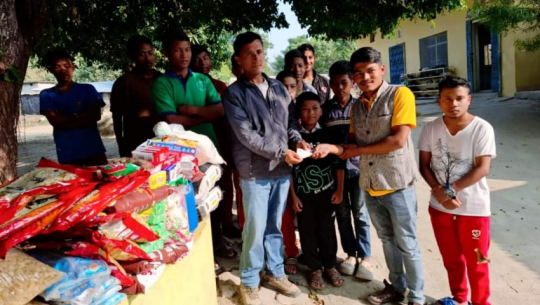 Gateway montessori students support Amana Maya hostel with food aid