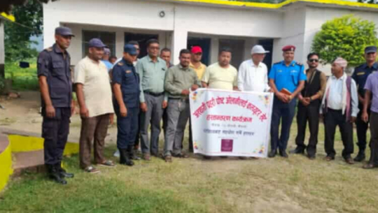 Computer and printer provided to Olani temporary police post in Kailali