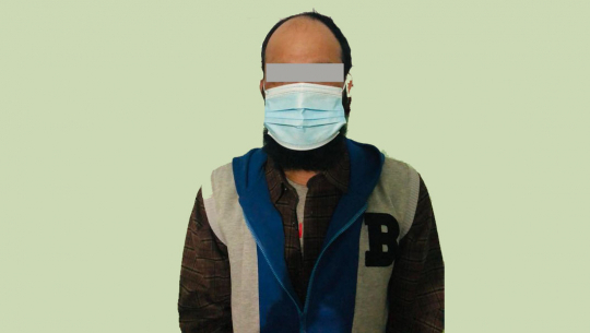 A young man arrested for possessing drugs in Dhangadhi