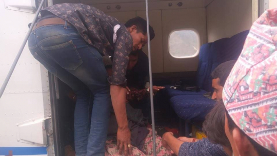 A helicopter chartered for Rs. 2 Lakh for medical assistance to a pregnant woman