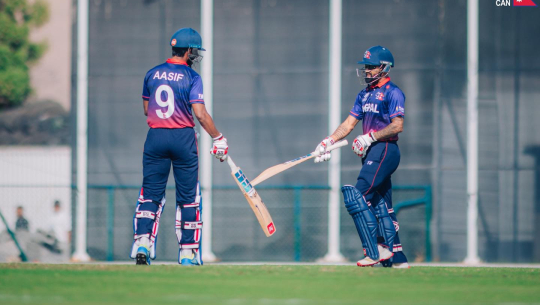 दीपेन्द्र र आसिफको अर्धशत, समोअविरुद्ध २१२ रनको विशाल लक्ष्य