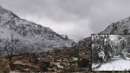 दार्चुलामा हिमपात र वर्षा