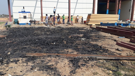 कैलालीमा निर्माणाधिन कोल्ड स्टोरमा आगलागी, करोड बढि क्षती