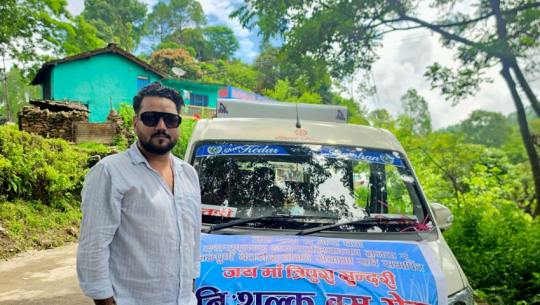 Local youth provides free transportation service for Tripurasundari fair in Baitadi