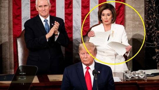 ट्रम्पले हात नमिलाएपछि सभामुखले ट्रम्पको भाषणपत्र च्यातिन्(भिडियो)