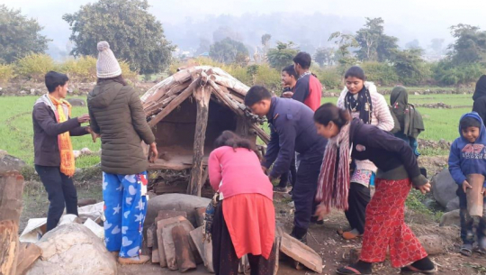 गत वर्ष समुदाय–प्रहरी साझेदारी कार्यक्रम अन्तरगत भत्काउन लागिएका छाउगोठ
