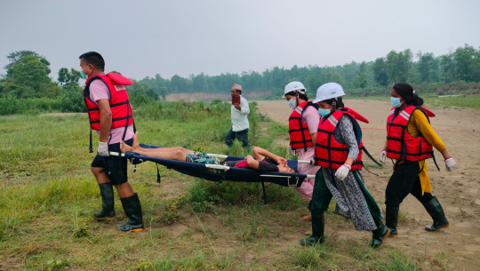 बाढी पूर्वतयारीको नमूना अभ्यासः विपद् व्यवस्थापनमा समुदायको सक्रियता बढ्दो