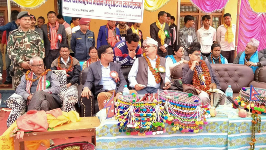 कैलालीको गौरीगंगा नगरपालिका वडा नम्बर ७ को कार्यालय भवन उद्घाटन