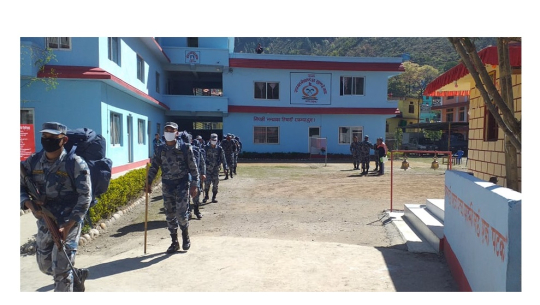 दार्चुलामा विओपी बस्ने स्थानको निरिक्षण गर्न सशस्त्रको टोली छाङरु लाग्यो