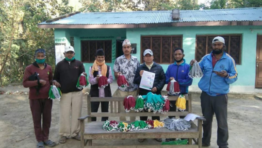 Bishal Community Forest, Kanchanpur donates masks and soaps
