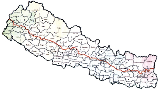 मध्यपहाडी लोकमार्ग अन्तर्गत प्रदेश ७ मा १० बर्षमा ३० किलोमिटर सडक कालोपत्रे