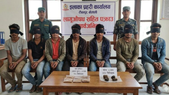 कैलालीमा लागूऔषधसहित ७ जना पक्राउ  