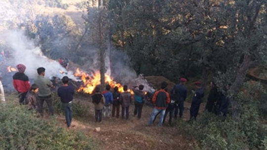 बिना पानीको  दमकल आगो निभाउन