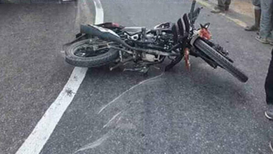 Motorcycle Mishap in Tikapur Results in One Injury