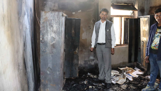 बाजुराको बुढीगंगा नगरपालिका कार्यालयमा भएको आगलागीबाट ३६ लाख बराबरको क्षति