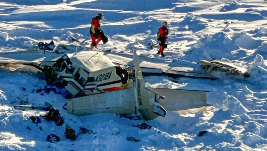 अलास्कामा दुर्घटनाग्रस्त विमान फेला, १० जनाकै मृत्यु भएको पुष्टि