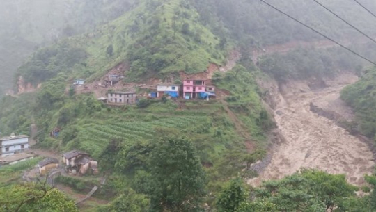 दार्चुलामा बाढी पहिरोले खानेपानीमा क्षति