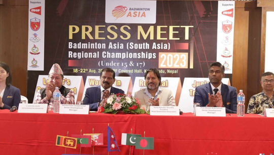 नेपालमा पहिलोपटक हुन लागेको ब्याडमिन्टन एसिया रिजनल च्याम्पियनसिप भोलिबाट सुरु