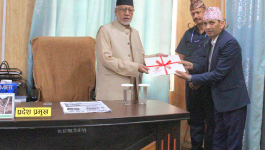 प्रदेश प्रमुख मियाँसमक्ष उपनिर्वाचनको प्रतिवेदन पेस