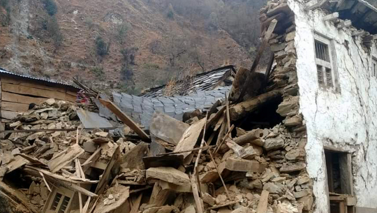 बाजुरामा भूकम्पबाट ४२ परिवार विस्थापित, चार सय घरमा क्षति