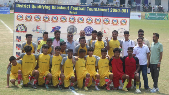 कैलाली जिल्ला लिग फुटबल प्रतियोगिताः क्वालिफायर्सको उपाधि सैपाल युवा क्लबलाई