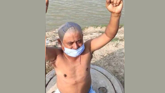 बनारसमा मुण्डन गरिएका व्यक्ति भारतीय नागरिक, पैसा लिएर अभिनय गरेको खुलासा