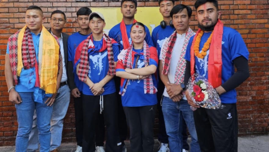 आईएसएफ जिम्नासाइडमा सहभागी हुने नेपाली टोलीको विदाइ