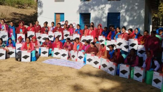Patan municipality distributes induction stoves to female health volunteers in Baitadi
