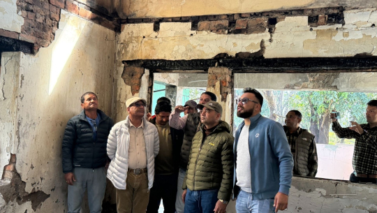 पाँच महिनापछि पूर्वगृहमन्त्री जलेको पुर्खौली घरमा