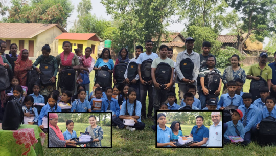 सेभ द चिल्ड्रेन र यार्ड संस्थाद्वारा धनगढीका विद्यालय र १४० बालबालिकालाई शैक्षिक सामग्री वितरण
