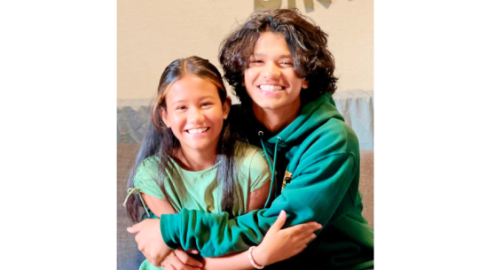 Brother and sister from Dhangadhi-1 Pushpalal Chowk donate clothes to cloth bank