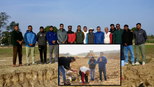 Private sector launches construction of cricket ground in Dhangadhi