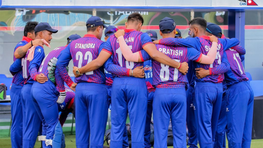 यूएईले दियो नेपाललाई २०८ रनको लक्ष्य