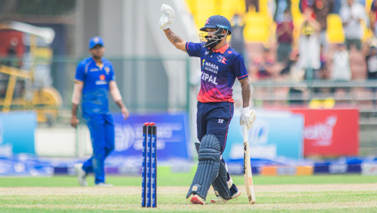 नेपालले युएईलाई दियो २०१ रनको चुनौती