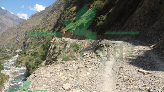 पारिवगड खण्डेश्वरी सडकको निर्माण कार्य सुस्त