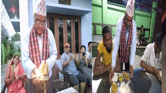 जन्मदिनको अवसरमा मानव सेवा आश्रमका असहायलाई भोजन