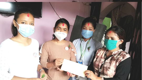 दृष्टि फाउण्डेसनलाई हेल्प फर ह्याप्पीनेसद्धारा स्कुटर खरिदका लागि १३ हजार सहयोग