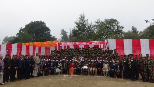 Convocation ceremony for military base training completed in Dhangadhi