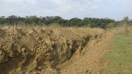 Drainage construction by India in Kailari