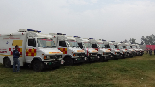 जनशक्ति अभावमा प्रदेश सरकारले हस्तान्तरण गरेका एम्बुलेन्स सञ्चालन गर्न चुनौती