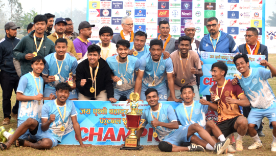 लुम्बीनीले जित्यो गौरीगंगा फुटबलको उपाधि