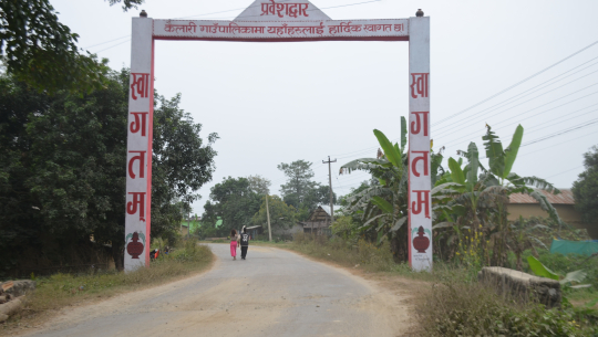 कैलालीमा हसुलिया–मसुरिया सडकको कालोपत्र एक वर्ष नपुग्दै भत्कियो