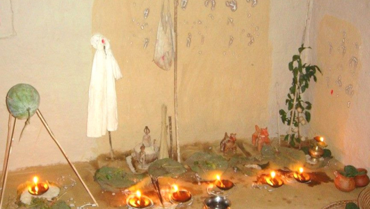 थारु समुदायमा घोर्वा पूजा