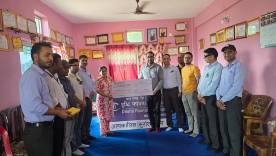 Nisarga hospital contributes Rs 5 lakh to Drishti foundation’s revolving fund