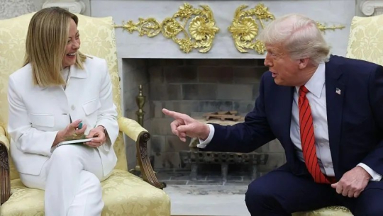 अमेरिकी राष्ट्रपति ट्रम्प र इटालीका प्रधानमन्त्री मेलोनीबीच भेटवार्ता