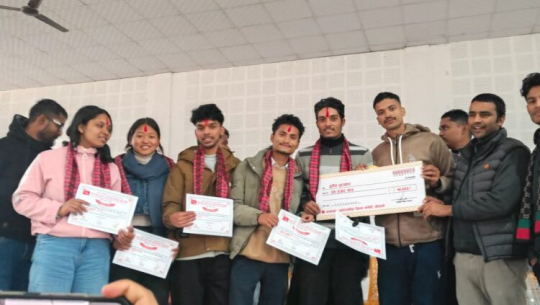 अनेरास्ववियु कैलालीद्धारा आयोजित  हाजिरी जवाफमा ऐश्वर्य बहुमुखी क्याम्पस प्रथम