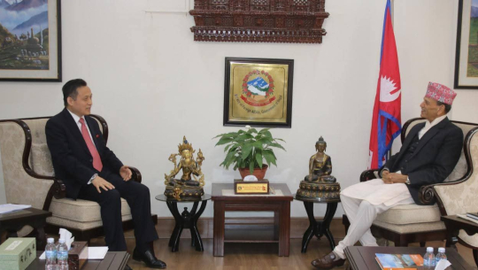 परराष्ट्रमन्त्रीसँग चिनियाँ राजदूतको भेट